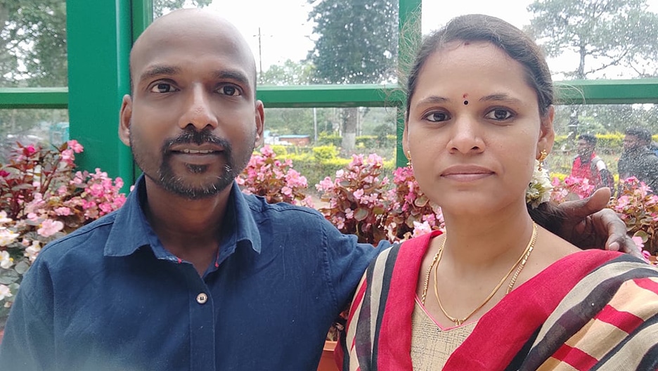 Suresh Madheswaran and his wife Yuvarani