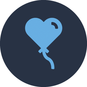 heart balloon icon