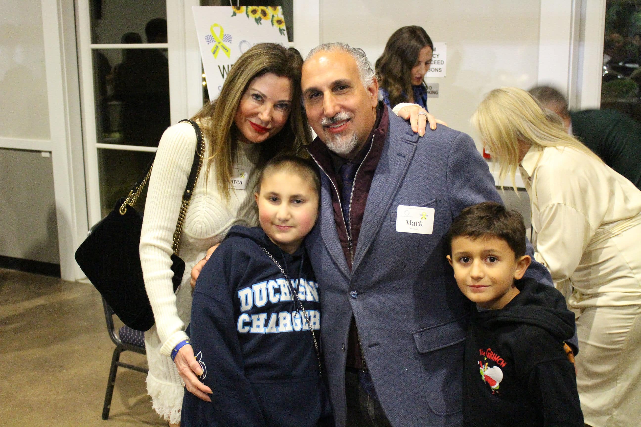 Mark Khorsandi with his 2 kids and current gf