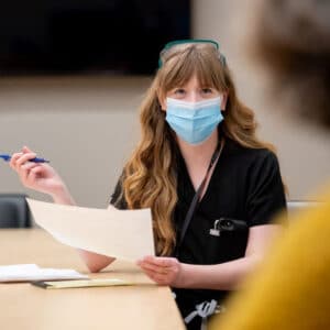 Hayley Arceneaux as a physician assistant